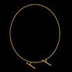 Round Backdrop Stand Hoop Arch Wedding Party Balloon Metal Frame Circle Flower Decoration Holder 2M Gold