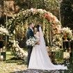 Round Backdrop Stand Arch Mesh Hoop Wedding Photo Party Metal Frame Circle Balloon Flower Decoration Holder 2M Gold