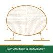 Round Backdrop Stand Arch Mesh Hoop Wedding Photo Party Metal Frame Circle Balloon Flower Decoration Holder 2M Gold