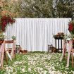 White Backdrop Curtain Silk Drape Background Party Wedding Birthday Decoration Stage Photography with Rod Pocket 3x6m