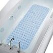 Tub Bath Shower Mat 100x40cm Non-Slip Bath Mat Machine Washable Bathroom Tub Mat