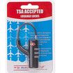 Cable Luggage Locks, Resettable Combination with Alloy Body - Black