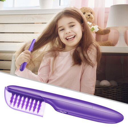 Wet or Dry Mane Handle, Electric Capped Detangling Brush for Kids and Adults, (Batteries Not Included)