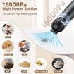 Handheld Vacuum 16000pa,Strong Powerful Mini Car Cleaner,Dust Busters Cordless Rechargeable,Ultra Lightweight Portable Hand Vacuum (Grey)