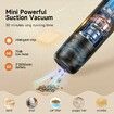 Mini Vacuum,Powerful Car Vacuum Cordless Rechargeable,Hand Held Vacuum for Dust,Sand,Crumbs,Ultra-Light Portable Vacuum for Home,Car,Small Dust Buster (Black)