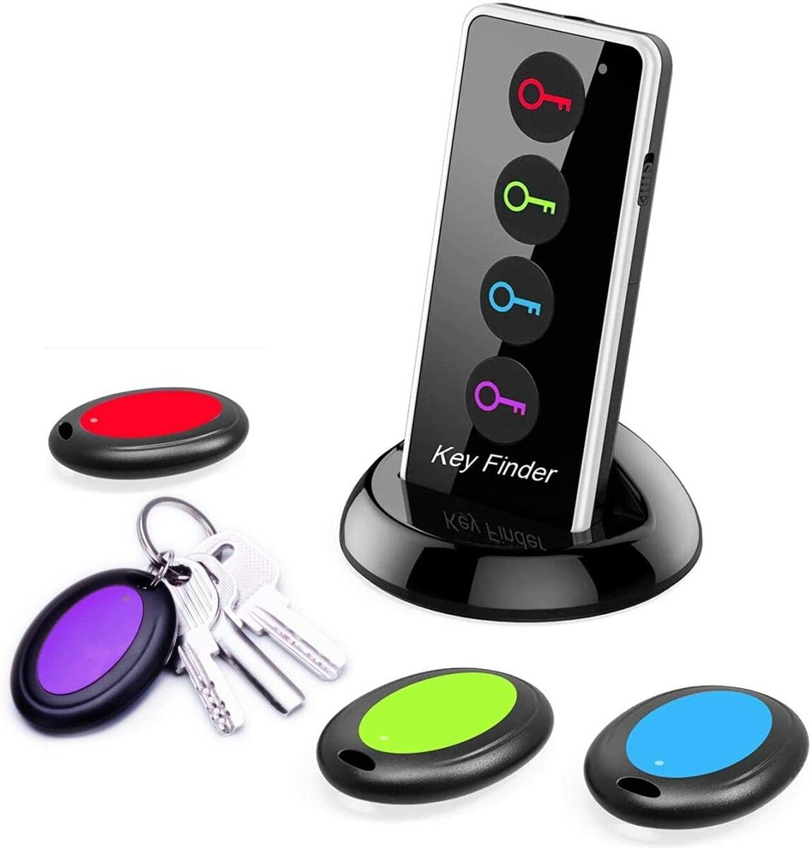 Key Finder Elderly Aid Locator Tags Wireless Remote Finder  Finding Wallet Key Phone Glasses Pest Tracker 1 RF Transmitter 4 Receivers