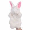 Bunny Hand Puppets Plush Animal Toys for Imaginative Pretend Play Stocking Storytelling White 30cm