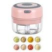 Electric Mini Garlic Chopper,100ML USB Mini Food Chopper Garlic Mincer,Vegetable Chopper,Onion Chopper,Portable Small Food Processor for Garlic,Ginger,Chili,Vegetables (Pink,100ml)