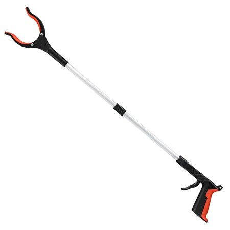 Grabber Reacher Tool,360°Rotating Head,Wide Jaw,32" Foldable,Lightweight Trash Claw Grabbers for Elderly,Reaching Tool for Trash Pick Up Stick,Litter Picker,Arm Extension (Orange)
