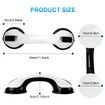 Shower Handle 12 inch Grab Bars,Shower Handle with Strong Hold Suction Cup Grip Grab in Bathroom Bath Handle Grab Bars (2 Pack Black)
