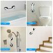 Shower Handle 12 inch Grab Bars,Shower Handle with Strong Hold Suction Cup Grip Grab in Bathroom Bath Handle Grab Bars (2 Pack Black)