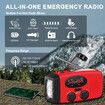 Emergency Hand Crank Radio with LED Flashlight and 2000mAh Power Bank Phone Charger, USB Charged And Solar Power for Camping