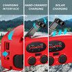 Emergency Hand Crank Radio with LED Flashlight and 2000mAh Power Bank Phone Charger, USB Charged And Solar Power for Camping