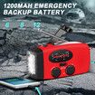 Emergency Hand Crank Radio with LED Flashlight and 2000mAh Power Bank Phone Charger, USB Charged And Solar Power for Camping