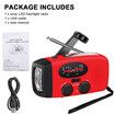 Emergency Hand Crank Radio with LED Flashlight and 2000mAh Power Bank Phone Charger, USB Charged And Solar Power for Camping