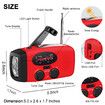 Emergency Hand Crank Radio with LED Flashlight and 2000mAh Power Bank Phone Charger, USB Charged And Solar Power for Camping