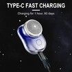 Electric Razor,Newest Mini-Shave Portable Electric Shaver,Pocket Size Portable Shaver Wet and Dry Mens Razor USB Rechargeable Shaver (Blue)