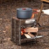 Foldable Campfire Grill, Stainless Steel BBQ Grill with Carrying Bag, Outdoor Wood Stove Burner for Backyard Patio Cooking Hiking Backpacking Picnic Travel Party