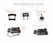 Foldable Hand Truck Luggage Cart 4 Wheels Transportation Trolley Aluminum Alloy Portable for Shopping Travel Compact Light Weight