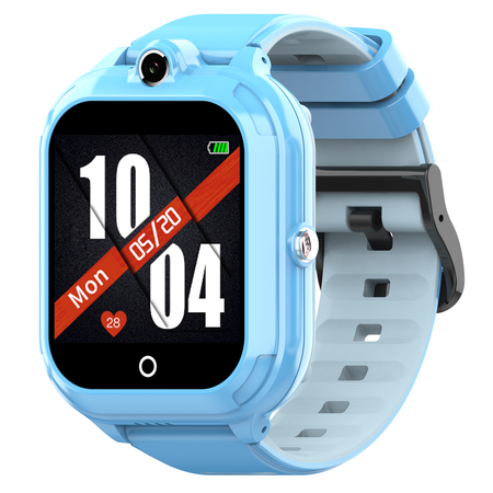 4G Kids Smart Watch VOICE CHAT and CALL SOS CALL Camera  WiFi Location, Long Standby Col Blue
