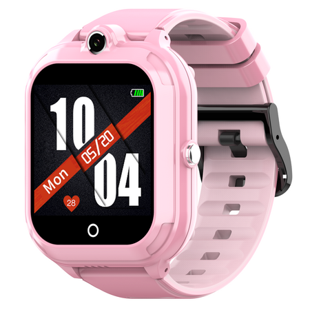 4G Kids Smart Watch VOICE CHAT and CALL SOS CALL Camera  WiFi Location, Long Standby Col Pink