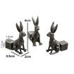 Hare Figures Plant Pot Feet, Planter Support, Handmade Decorative Ornaments 3pcs