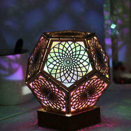 Bohemian Light, LED Atmosphere Lamp with Hollow Flower Pattern Waterproof Lamp