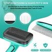 Pet Cleaning Slicker Brush for Shedding Long Short Haired, Safe Painless Bristles , Sit For All Size Pet, With Comb and Nail Clippers included