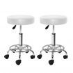 Artiss 2X Salon Stool Swivel Round Barber Hair Bar Stools Hydraulic Lift White