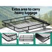 Giantz Universal Car Roof Rack Basket Luggage Vehicle Cargo Carrier 123cm Black