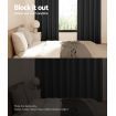 Artiss 2X Blockout Curtains Eyelet 140x230cm Black