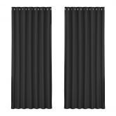 Artiss 2X Blockout Curtains Eyelet 240x230cm Black