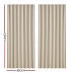 Artiss 2X Blockout Curtains Eyelet 300x230cm Beige