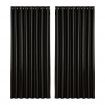 Artiss 2X Blockout Curtains Eyelet 300x230cm Black Shine