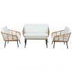 Gardeon 4-Piece Outdoor Sofa Set Rattan Lounge Setting Table Chairs