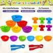 Matching Koala Counting Games with Color Sorting Bowls, Preschool Learning Activities, Educational Math Games Counter Toys for Kids Ages 3 and Up