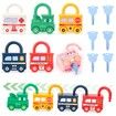 Lock with Key Baby Montessori Toy from Motor Skills Toy Busy Board Baby Sensory Toy Key Children Educational Toy Gift for Girls Boys