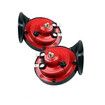 300db car horn 12v waterproof double horn for trucks ships 2 pcs (red)