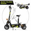 Off Road Electric Scooter E-scooter Auswheel Motorised Foldable Bike Commuting Vehicle 1600W with Seat Disc Brake