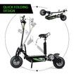 Off Road Electric Scooter E-scooter Auswheel Adults Folding Motorised Commuting Vehicle 500W with Seat Disc Brake  Black Grey