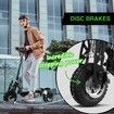 Off Road Electric Scooter E-scooter Auswheel Adults Folding Motorised Commuting Vehicle 500W with Seat Disc Brake  Black Grey