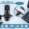 USB Microphone,Professional 192kHz/24Bit Plug & Play PC Computer Condenser Cardioid Mic Kit with Sound Advanced Chipset for Streaming,Podcast,Studio Recording and Games
