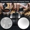 53mm Coffee Distributor & Tamper Dual Head Coffee Leveler Fits for 54mm Breville Portafilter Adjustable Depth Professional Espresso Hand Tampers