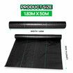 Weed Control Mat Barrier Gardening Ground Cover Landscape Plastic Block Guard 80GSM 1.83 x 50 M