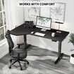 Electric Standing Desk Sit Stand Up Corner Table Height Adjustable L Shaped Rising Office Computer Motorised USB Black