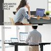 Electric Standing Desk Sit Stand Up Corner Table Height Adjustable L Shaped Rising Office Computer Motorised USB Black