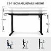 Electric Standing Desk Sit Stand Up Corner Table Height Adjustable L Shaped Rising Office Computer Motorised USB Black