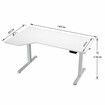 Electric Standing Desk Corner Sit Stand Up Table Height Adjustable L Shaped Rising Computer Office Motorised USB White