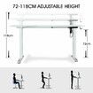 Electric Standing Desk Corner Sit Stand Up Table Height Adjustable L Shaped Rising Computer Office Motorised USB White