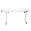 Electric Standing Desk Corner Sit Stand Up Table Height Adjustable L Shaped Rising Computer Office Motorised USB White